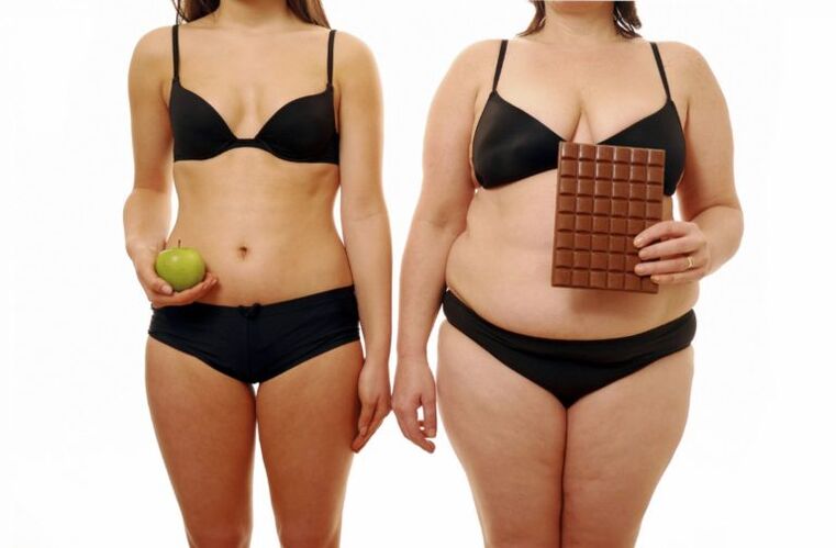người phụ nữ béo và gầy sau khi giảm cân trong một tháng